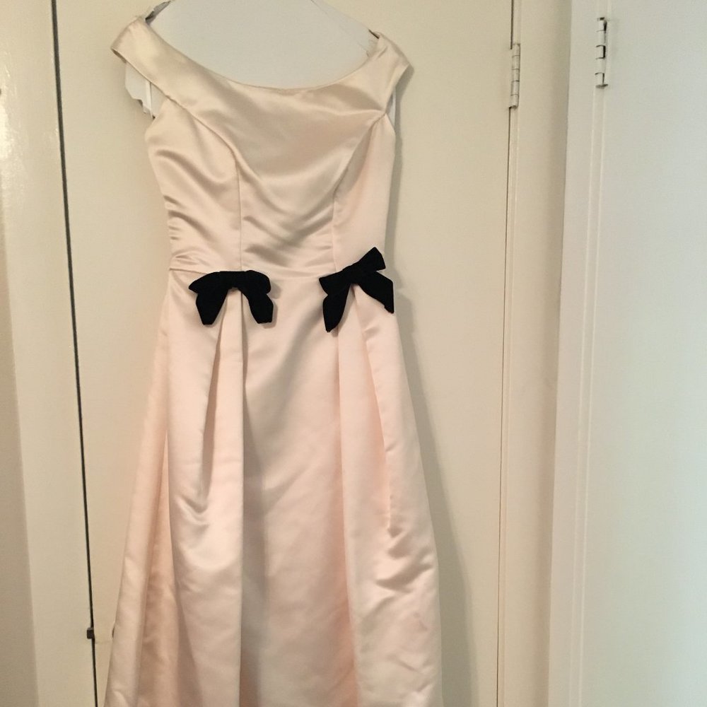 Vintage Watters & Watters Pale Pink Satin Gown